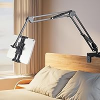 Tablet Holder for Bed, Adjustable and Foldable Tablet Bed Stand Mount with 360 Degree Rotation for iPad pro, iPad, iPhone 14, 13, Samsung Galaxy, and All 4.7-12.9