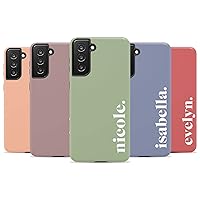 Custom Name Case, Solid Personalized Name Case, Designed for Samsung Galaxy S24 Plus, S23 Ultra, S22, S21, S20, S10, S10e, S9, S8, Note 20, 10 Multicolor