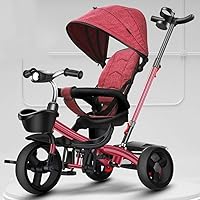 Children's Tricycle Stroller Baby Child Bicycle 1-3-5-6 Years Old Infant Car Light Bicycle (Color : B)