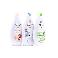 Body Wash Variety Pack- Shea Butter with Warm Vanilla, Deeply Nourishing and Cucumber & Green Tea - 16.9 Ounce / 500 Ml (Pack of 3) International Version