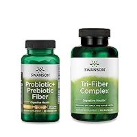 Swanson Digestive Health Essentials Bundle: Prebiotic + Probiotic Fiber and Tri-Fiber Complex