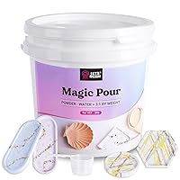 LET'S RESIN Resin Casting Powders 3000g, Fast Cured Casting Resin Kit for Beginners,20~30 Minutes De-Mold, Water Activated Plaster Powder Casting Kit for Resin Molds, Easy Mixing & Self Leveling