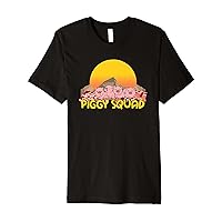 Retro Vintage Piggy Squad, Funny Farm Animal Lover, Farmer Premium T-Shirt