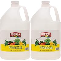 Iberia All Natural Distilled White Vinegar, 1 Gallon - 5% Acidity (Pack of 2)
