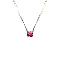 TREASURES JEWELRY Unisex-Adult 4.74 Ct Tourmaline Pendant Elegant Natural Unheated Untreated Earth Mined Tourmaline Gemstone Astrology Handmade Rose Gold Filled Necklace Pink
