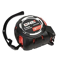 DNA Motoring TOOLS-00040 Heavy Duty Steel Blade Imperial Measuring Tape - 16 ft. Tape Reel with 1/8 inch Graduations, Push Button Lock