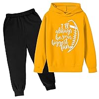 Kids Pullover Hoodie Sweatshirt And Sweatpants Set Tracksuit 2 Piece Outfits For Boys Jogging Athletic Sweatsuits