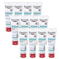 Eucerin Advanced Repair Foot Cream - Fragrance Free, Foot Lotion for Very Dry Skin - 3 oz. Tube (Pack of 12)