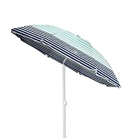 CARIBBEAN JOE Beach Umbrella, Portable Outdoor Sun Umbrella With UV Protection, Shoulder Carry Bag, Full 6 ft Arc