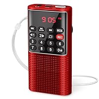 Mini Portable Pocket FM Radio Handheld MP3 Walkman Radios Recorder Rechargeable Battery