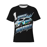 Ross Chastain 1 Men's T-Shirt Crewneck T-Shirt Tight Sport Short Sleeve Classic Printing Performance