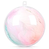 20 PCS 100mm Ornament Balls Christmas Decoration Balls, Clear Plastic Fillable Ornaments Ball, DIY Clear Plastic Balls for Christmas, New Years Present, Birthday Wedding Home Decor (3.93'')