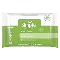 Kind to Skin Facial Wipes Gentle and Effective Makeup Remover Cleansing Free from color and dye artificial perfume and harsh chemicals, 25 Count (Pack of 2)