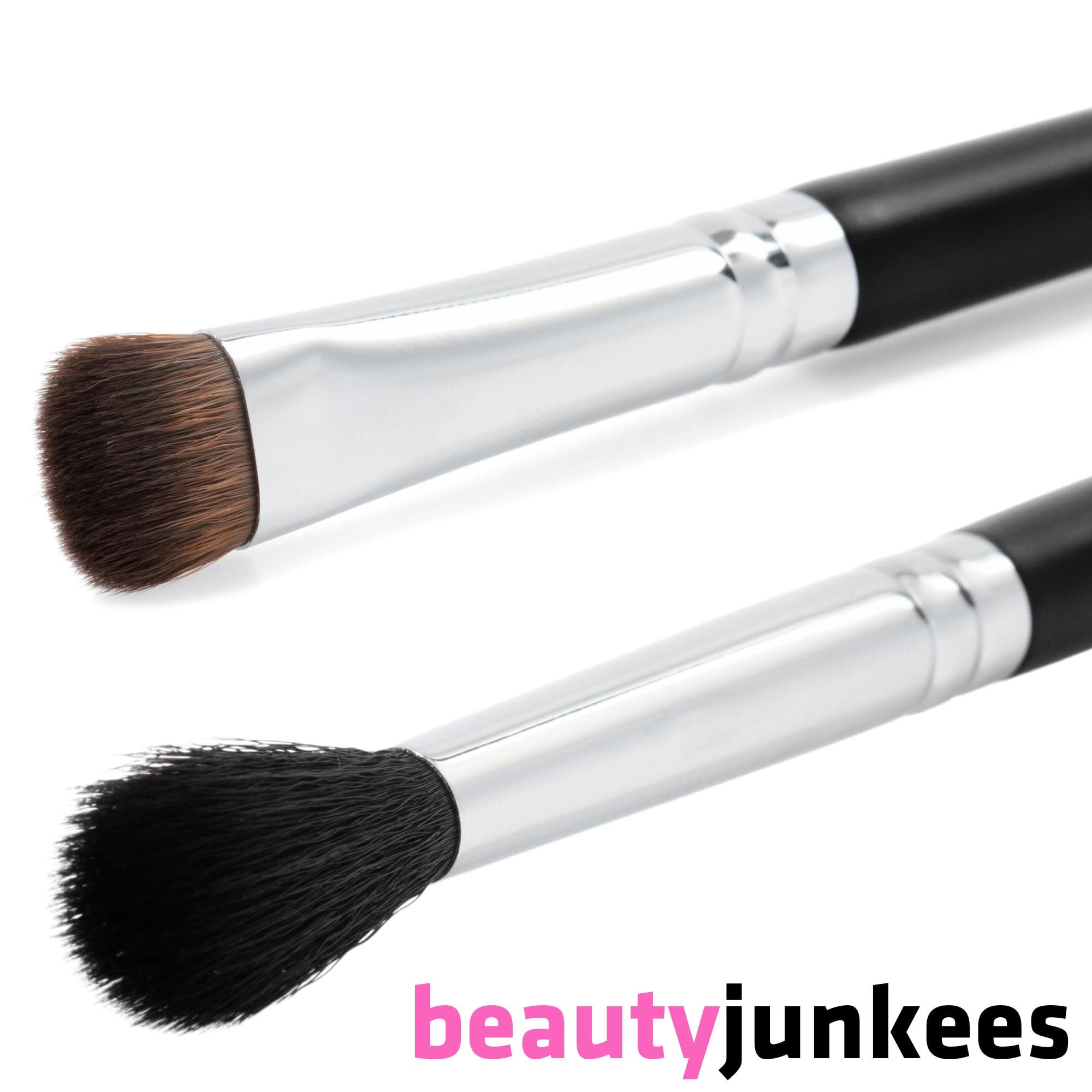 Double Ended Eye Shadow Brush Makeup – Eyeshadow Brush Set, Eye Makeup Brushes, Fluffy Eyeshadow Blending Brush, Flat Shader Brush Lid Packing, Crease Blender, Smudge Eye Brush, Cream Powder Make Up