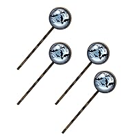Hair Pins for Women Girls, Long Bobby Pins Decorative Hair Clips Barrettes for Weddings Hair Accessories (Bat Flying Moon Night, 4 Pieces)