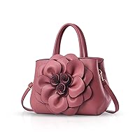 Nicole & Doris Women's Handbag, 2-Way, Cross-body Design, Flower, Stylish, A4 Compatible, Shoulder Bag, Elegant, Lightweight, Water Repellent, PU Leather, Bottom Studs, Party Bag, Cute Date