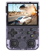 RG353V Portable Handheld Game Console, 3.5-Inch Retro Game Console, 16G+256G Dual System, Built-in 34000 Games, for Kids, Friends