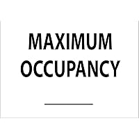 Zing Green Products 1905S Maximum Occupancy Sign with Number Kit, Recycled Polystyrene Self Adhesive, 7