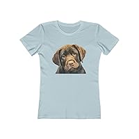 Chocolate Labrador Retriever - Women's Slim Fit Ringspun Cotton T-Shirt