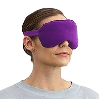 Lavender Lavender Eye Mask Pillow - Weighted Eye Mask for Relaxation, Yoga and Stress Relief - Cold Therapy Lavender Eye Masks for Women, Men - 1 Eye Mask Purple
