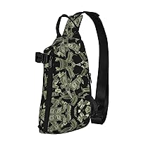 Dog Paw Pattern Print Lightweight Adjustable Crossbody Backpack Daypack For Men,Women Sling Bag