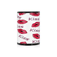 Outside Ashtrays For Cigarettes Valentines Fashion Kisses Lips Pink Doodles Cigarettes Butt Container Ash Trays With Covers Outdoor Car Cup Holder Patio Kitchen Office