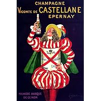 Champagne Viscomte De Castellane Epernay Alcohol Cappiello Vintage Poster Reproduction (12” X 16” Image Size Paper)