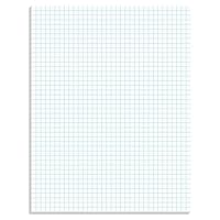 TOPS 33041 Quadrille Pads, 4 Squares/Inch, 8 1/2 x 11, White, 50 Sheets