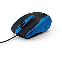 Verbatim Wired USB Computer Mouse - Corded USB Mouse for Laptops and PCs - Right or Left Hand Use, Blue 99743, 1.4