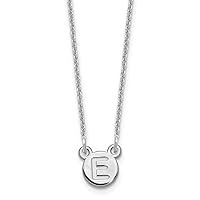 Jewels By Lux 10K Gold 1 Letter Bubble Cable Chain Necklace (Length 18 in Width 6.37 mm)