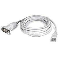 TRENDnet USB to Serial Adapter, TU-S910, 3m (10 Feet), USB to RS-232 Serial Converter, Windows and Mac Compatible, White