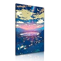 Thspinut Anime Poster Japanese Anime Canvas Wall Art for Living Room Bedroom Aesthetic Decor Prints,20x30inch,With Frame