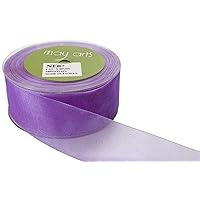 May Arts 1-1/2-Inch Wide Ribbon, Purple Sheer