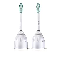 Genuine E-Series Replacement Toothbrush Heads, 2 Brush Heads, White, Frustration Free Packaging, HX7022/30