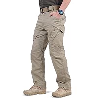 Men's Tactical Cotton Pants Lightweight Assault Cargo Casual Hiking Pants