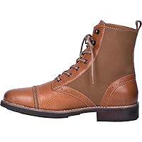Dingo Mens Andy Lace Up Casual Boots Ankle - Brown