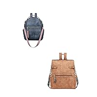 FADEON Mini Backpack Purse for Women and Leather Laptop Backpack