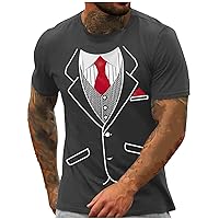 Tuxedo Shirt for Men Funny Tux Costume T Shirts, Party Humor Joke Tee T-Shirt for Men Concert Prom Wedding Tees Tops
