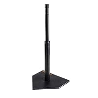 CHAMPRO Heavy Duty Reinforced Rubber Batting Tee for All Ages with Adjustable Height, Baseball and Softball Training, Black