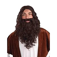 Forum Biblical Wig and Beard Set, Brown, One Size