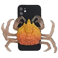 Compatible for iPhone 15 14 13 12 11 Pro Max Plus Mini Xr Case with 3D Pinch Stretching Crabs Funny Pressure Stress Releasing Design Soft TPU Shockproof Protective Black Case for Girls Women(Orange)