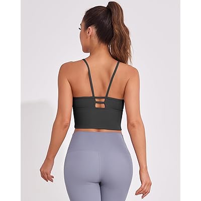 Mua AngiMelo Longline Sport Bra for Women Camisole Workout Yoga Crop Top  Strappy Padded Fitness Tank Shirts trên  Mỹ chính hãng 2024