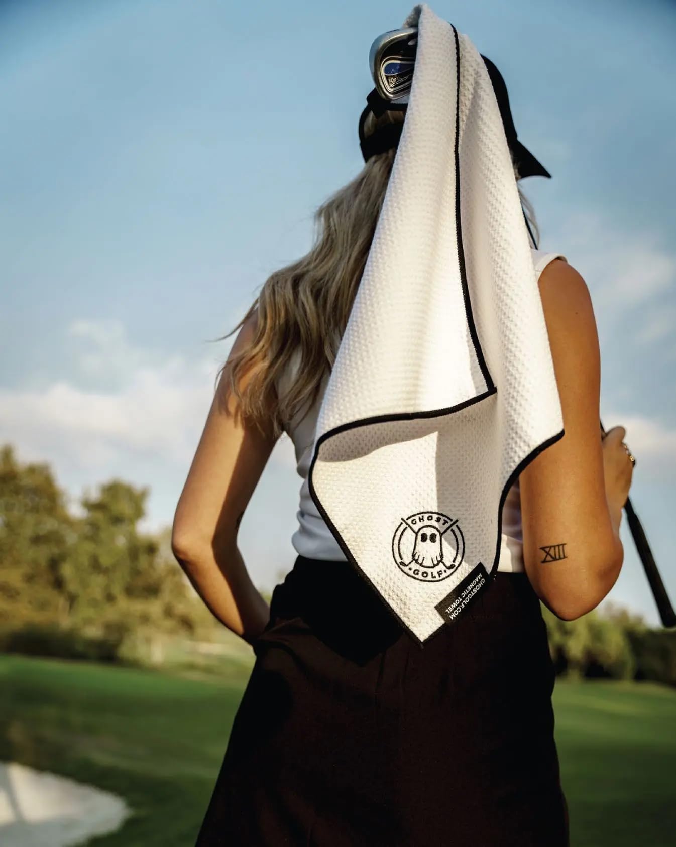 GHOST GOLF Magnetic Golf Towel, Grey