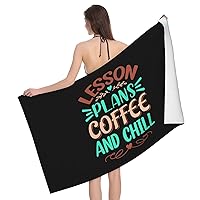 Lesson Plans Coffee and Chill Bath Towels 32 X 52 Inches Quick Drying Soft Large Absorbent Towels for Bathroom Gym Pool Spa