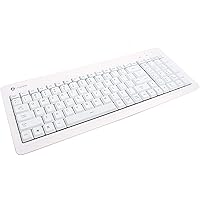 i-rocks KR-6820E Wired Compact Keyboard, Compact Sized, Soft Orange Backlight Keys, 104 Keys - White