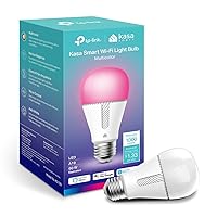 Bulb, Dimmable Color Changing Light Bulb Work with Alexa and Google Home, 1000 Lumens 60W Equivalent, Amazon FFS, 2.4Ghz WiFi only, No Hub Required, 2-Year Warranty, 1-Pack (KL135)