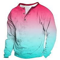 Henley Shirts Men's Long Sleeve T-Shirt Button Casual Shirt Classic Lightweight Tops Outdoor Comfy Sweatshirt Tops