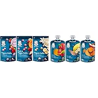 Gerber Up Age Yogurt Melts & Fruit & Veggie Melts Assorted Variety Pack, 8Count & Assorted Fruit Toddler Pouch Variety Pack (Pack of 18)