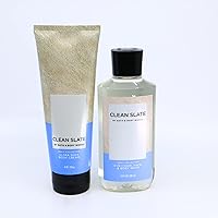 Bath and Body Works Clean Slate Men Body Cream 3 in 1 Hair Face Body Wash Bundle