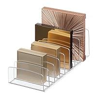 iDesign BPA-Free Plastic Divided Makeup Palette Cosmetic Organizer, The Clarity Collection – 9.25